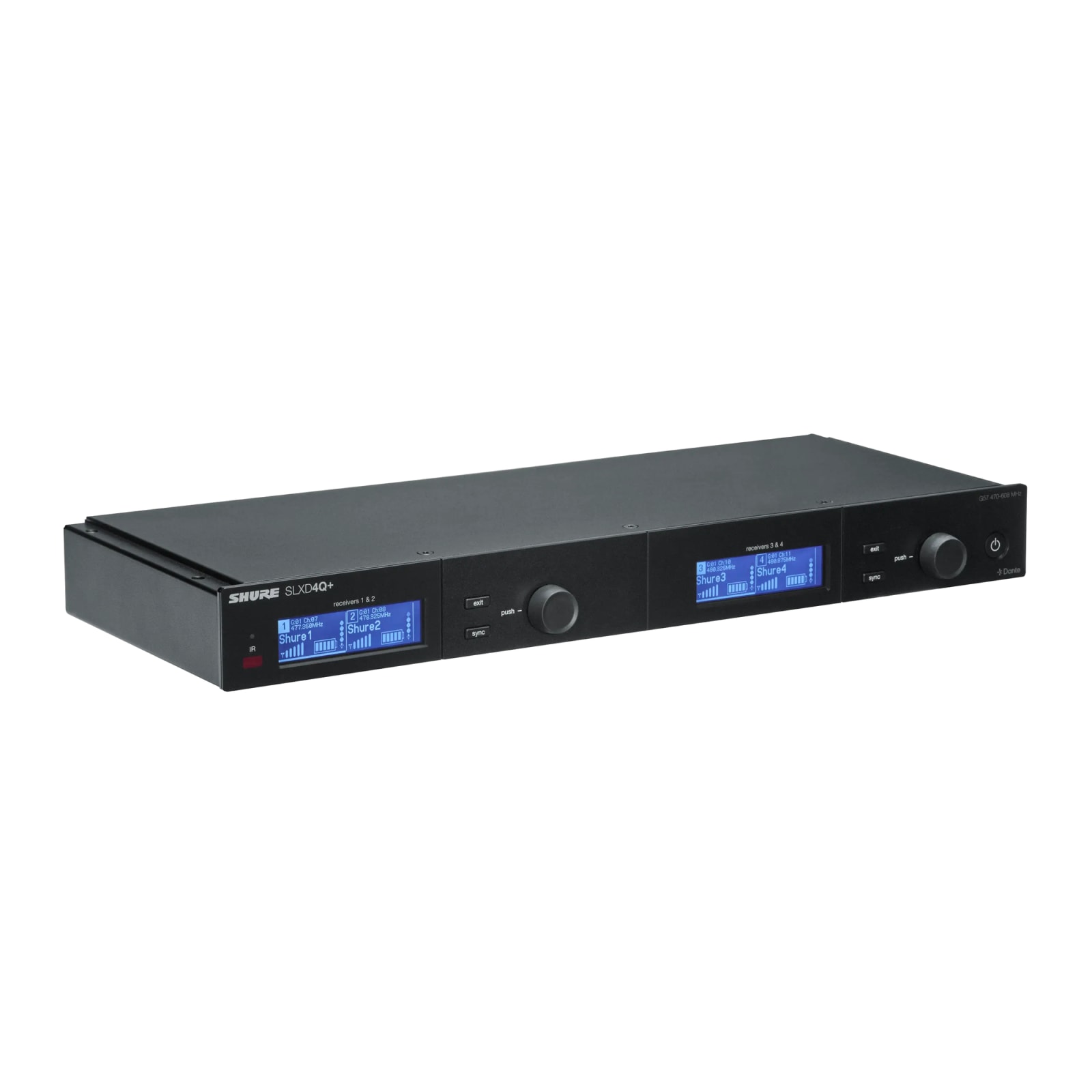Shure SLXD4QDAN+E Quad Channel Digital Wireless Receiver with Dante (G65) image 4