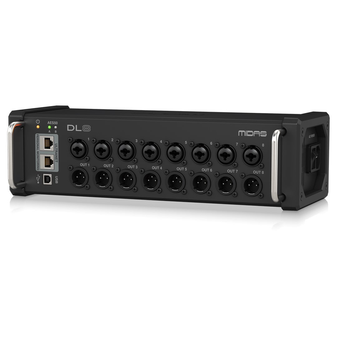 Midas DL8 Powered 8-Input/8-Output Stage Box image 2