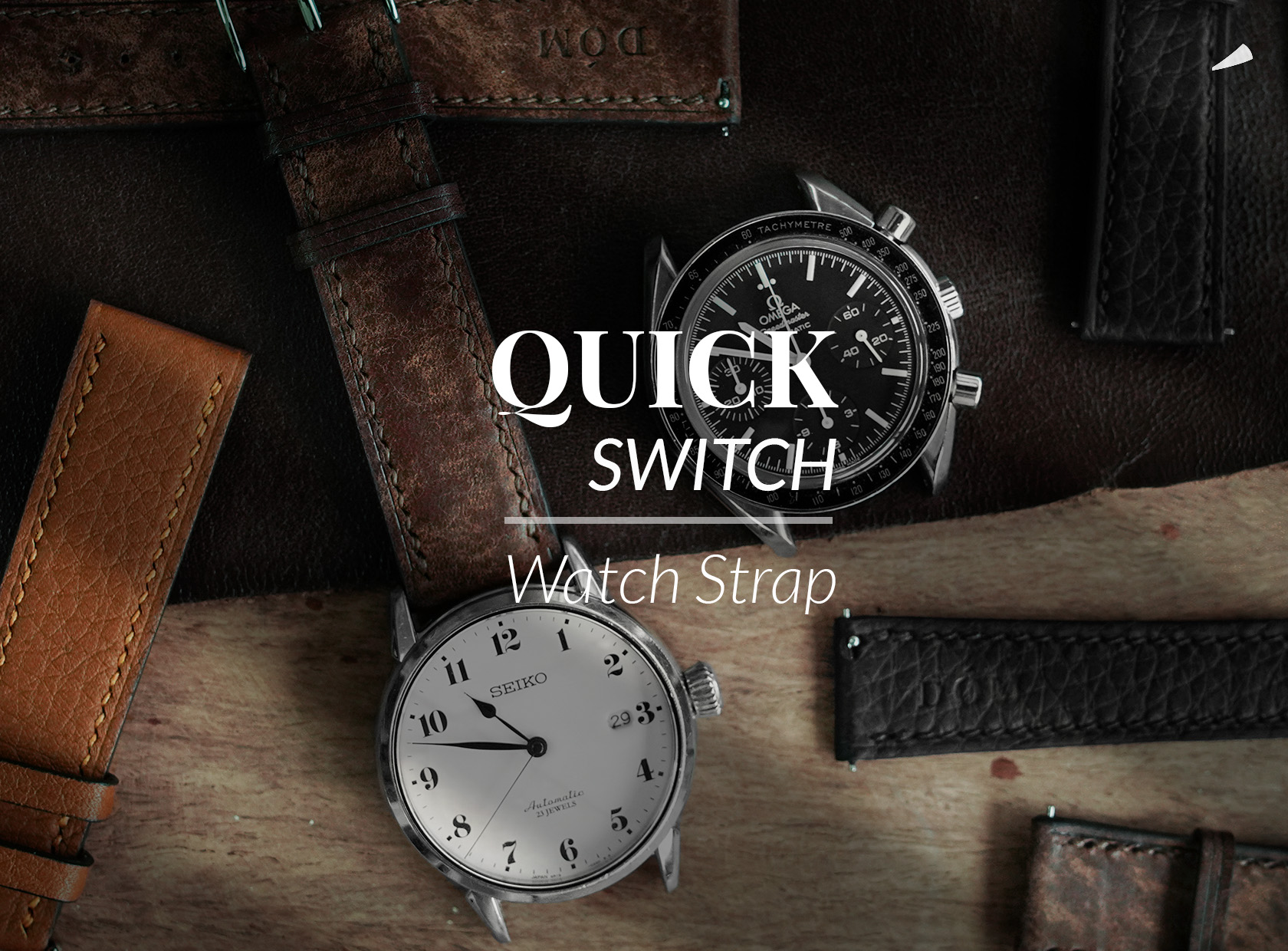 สายนาฬิกาหนังแท้ Handmade หนังนำเข้าจาก DÓM Quick Switch Watch Strap