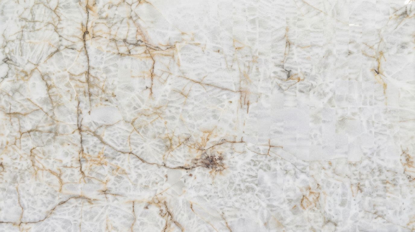 Cuarcita Cristallo White - vista general de la placa pulida - AMBZ Natural Stone, Novelda