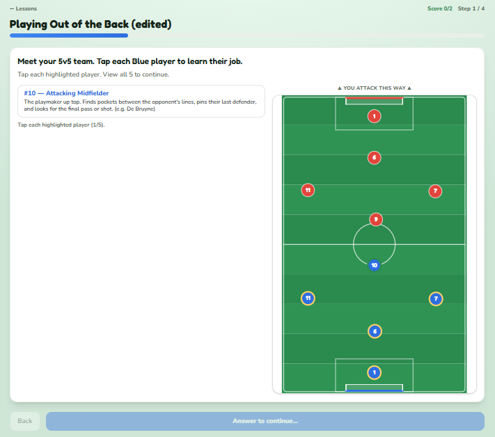 Soccer IQ Lab platform screenshot 3