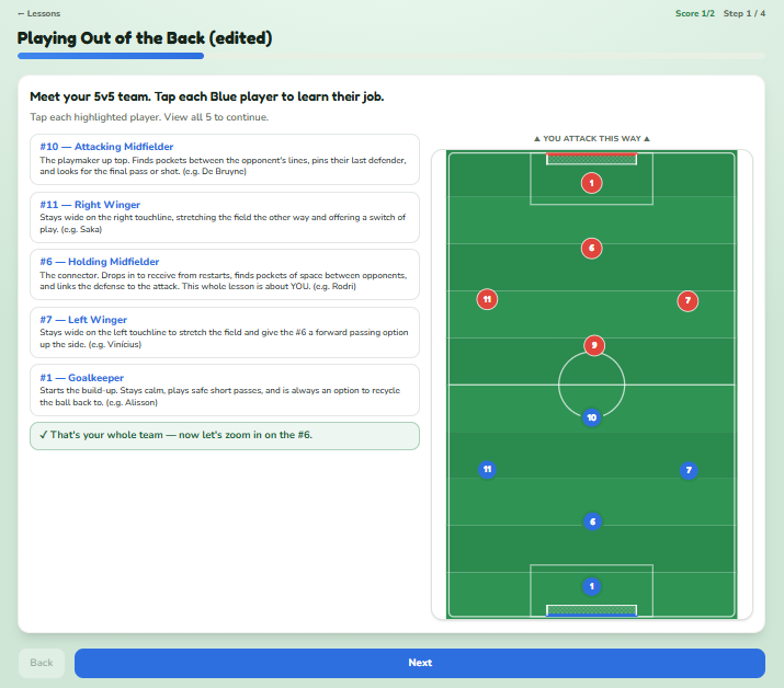 Soccer IQ Lab platform screenshot 4