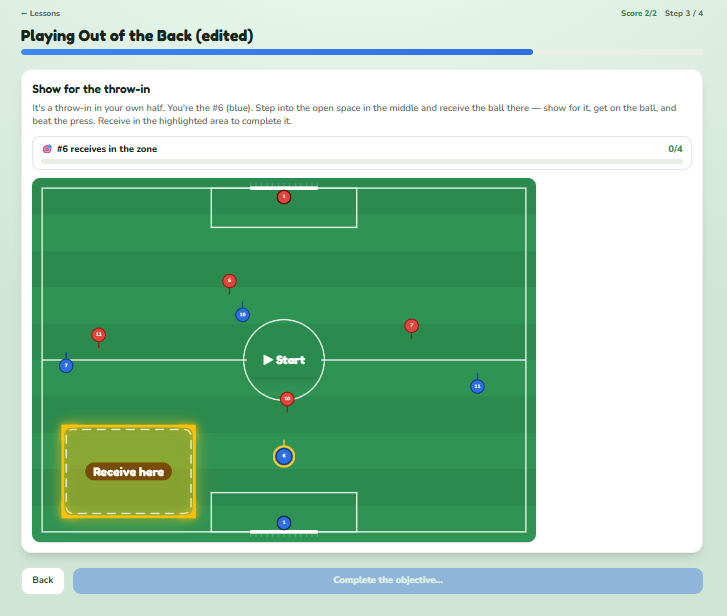 Soccer IQ Lab platform screenshot 6