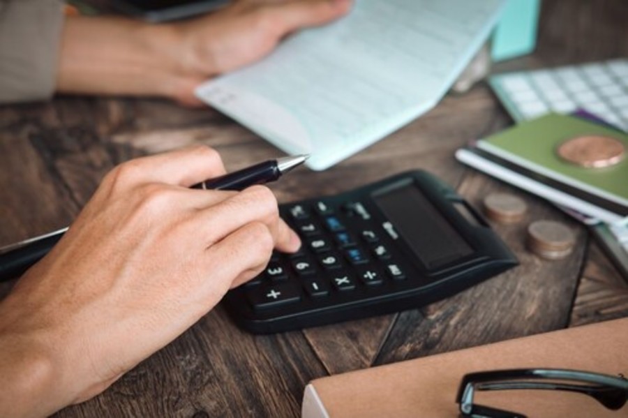making calculations on a calculator