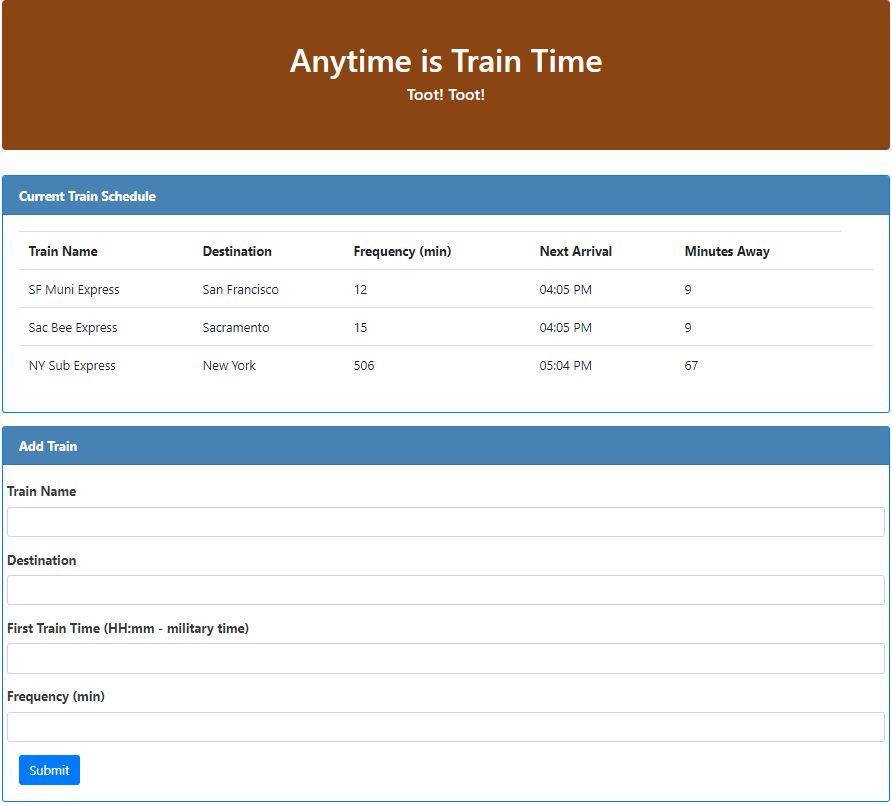 Train Scheduler Project