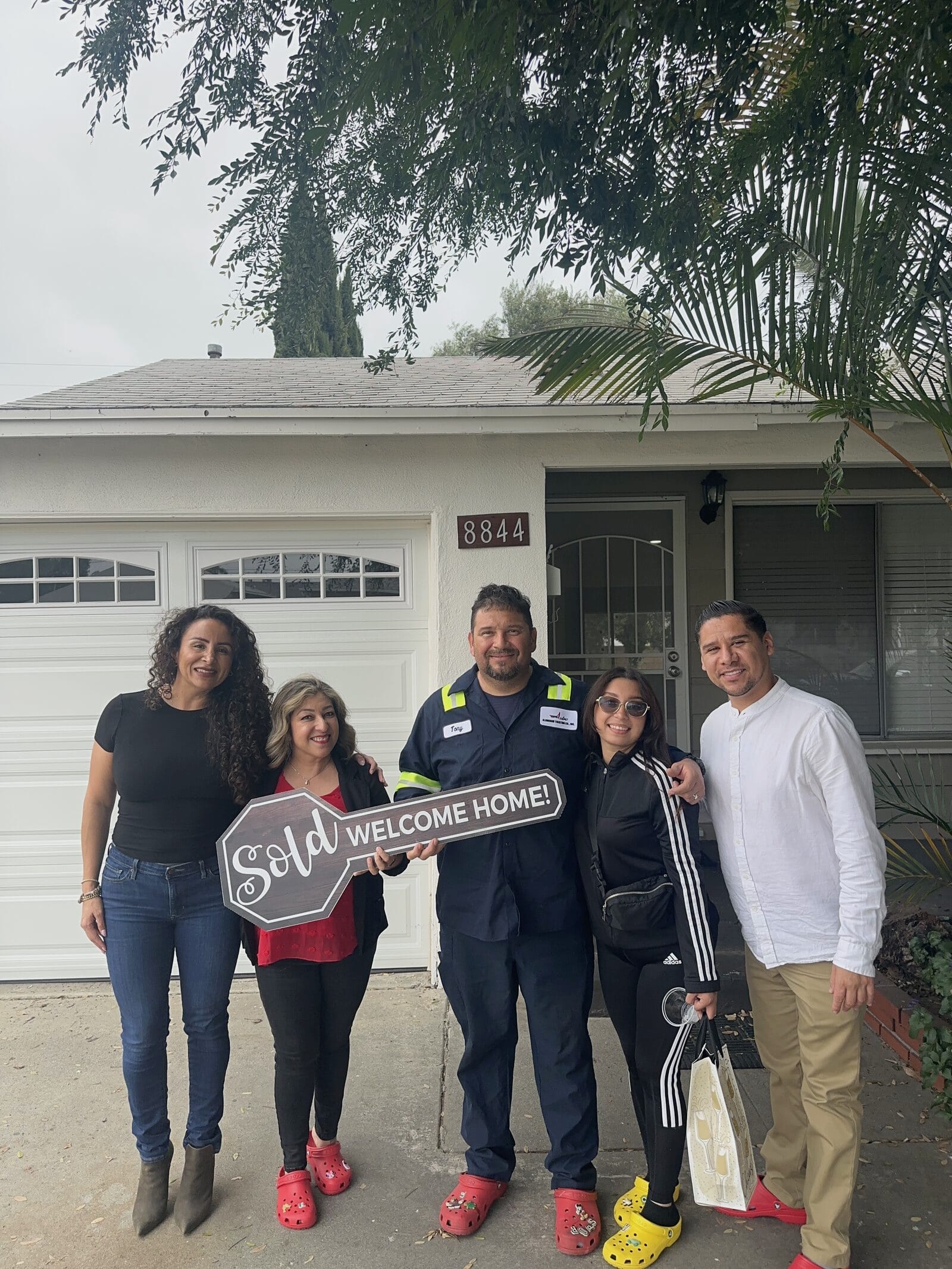 Tony and Angelica celebrating their home purchase at 8844 in Pico Rivera