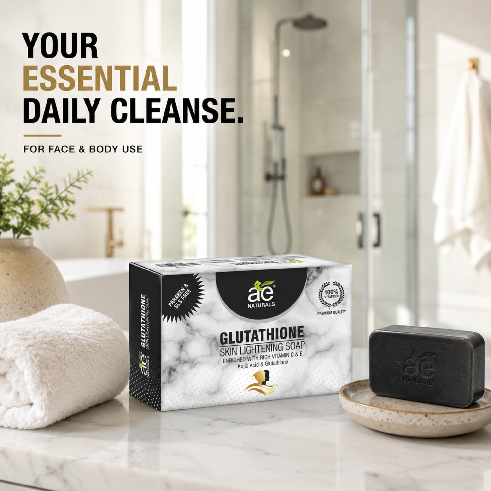 nature essentials glutathione whitening soap AE Naturals