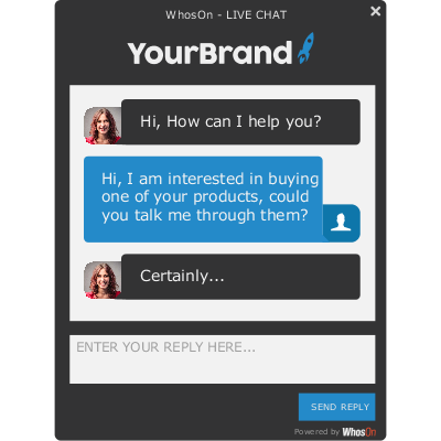 A visualisation of the chat window