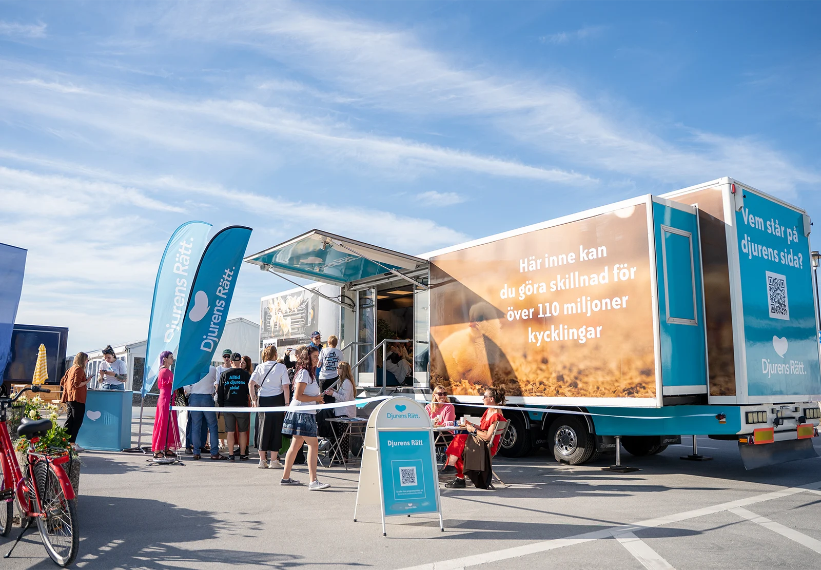 Djurens Rätts trailer i Almedalen 2026.