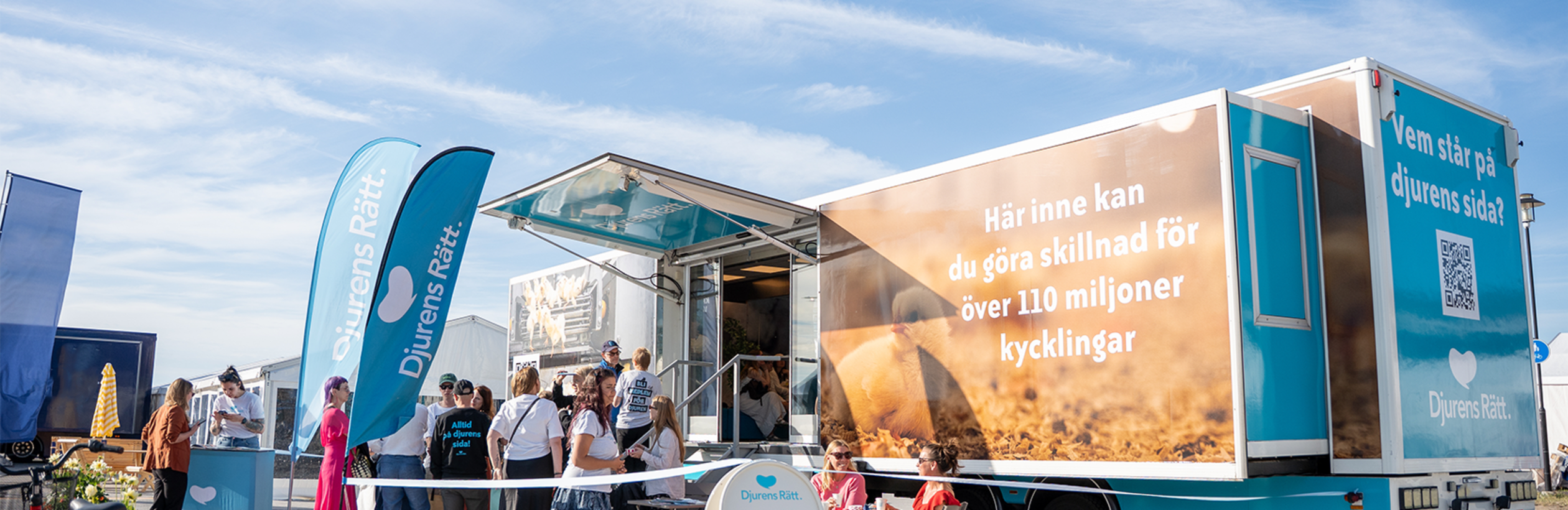 Djurens Rätts trailer i Almedalen 2026.