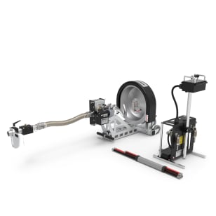 complete navigator system with drum, abx-pro tractor, control box, mounting hardware, and hose