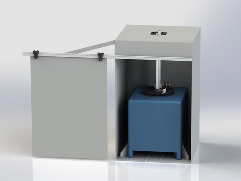 Custom equipment for cleaning paint totes