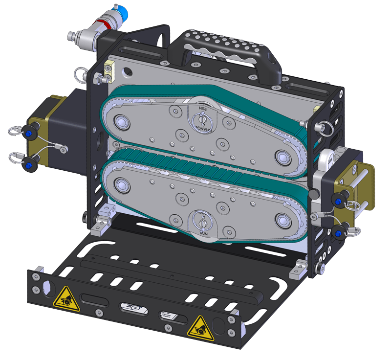 AutoBox 1L Dual Belt Tractor for exchanger cleaning