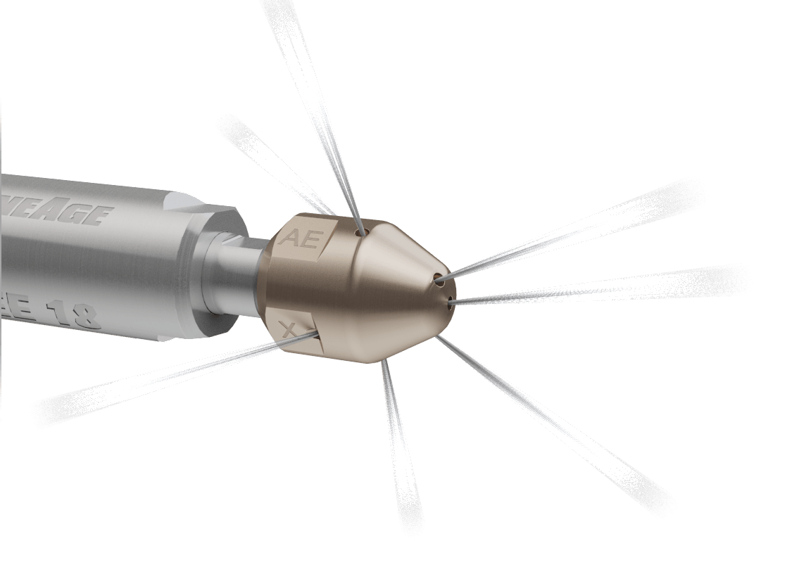 Banshee cleaning heads for automated equipment applications