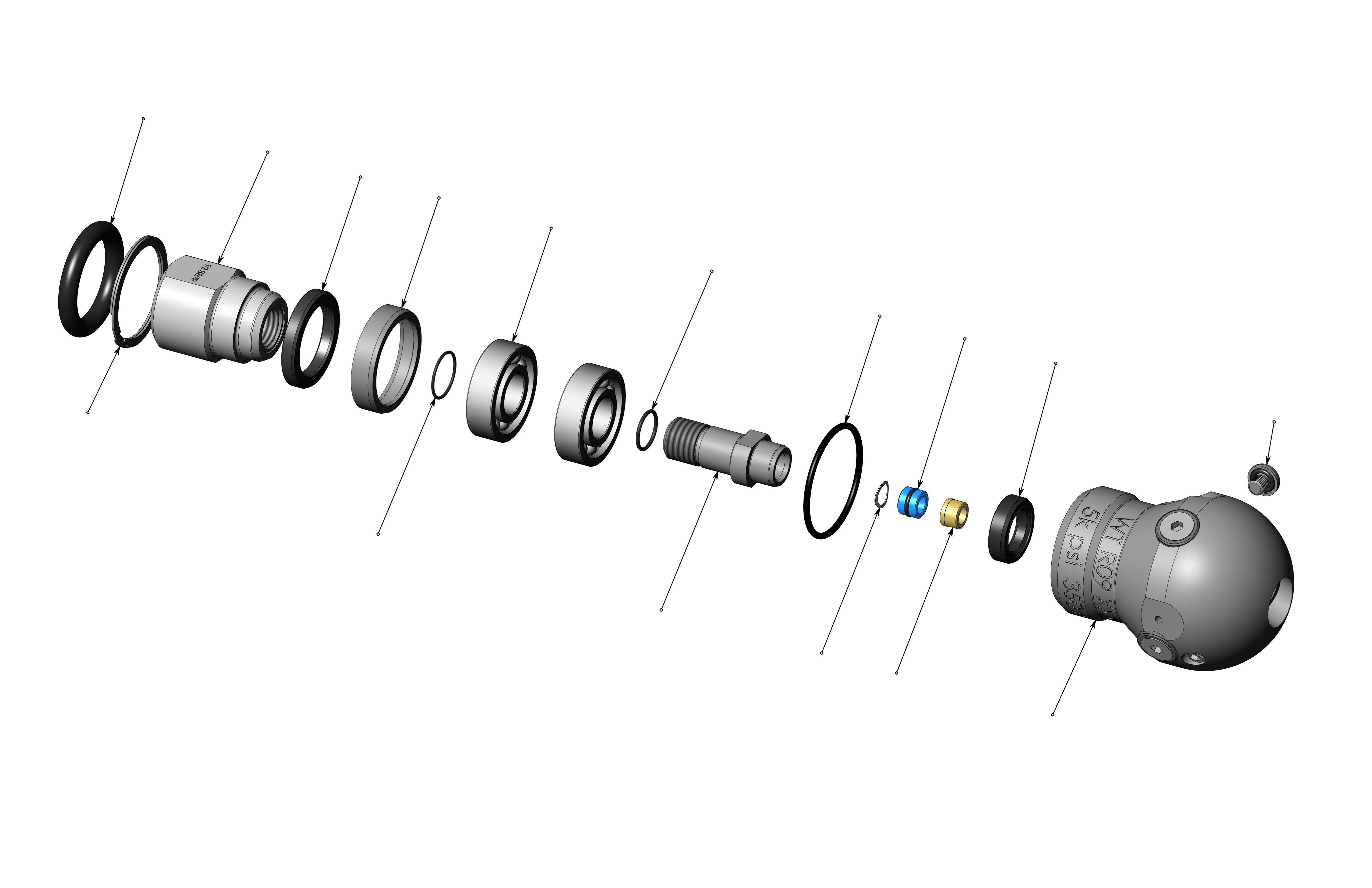 WT-1/2-BSPP-R22 Interactive BOM Diagram