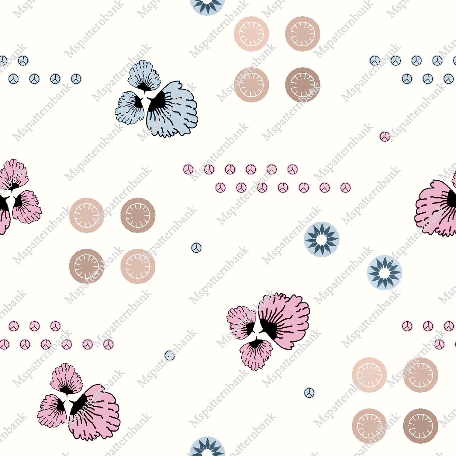 Soft Color Geometric Seamless Pattern