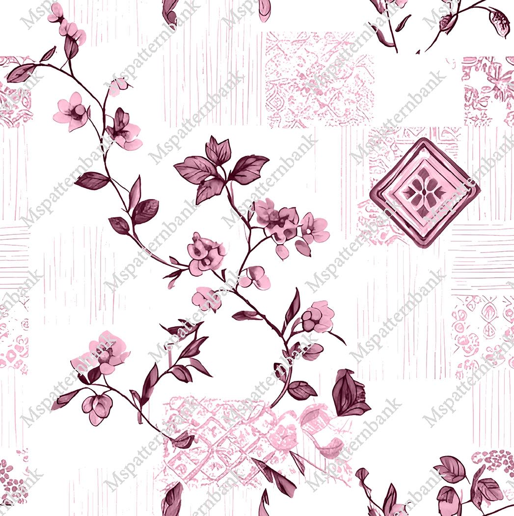 Vintage Floral Seamless Repeat Pattern