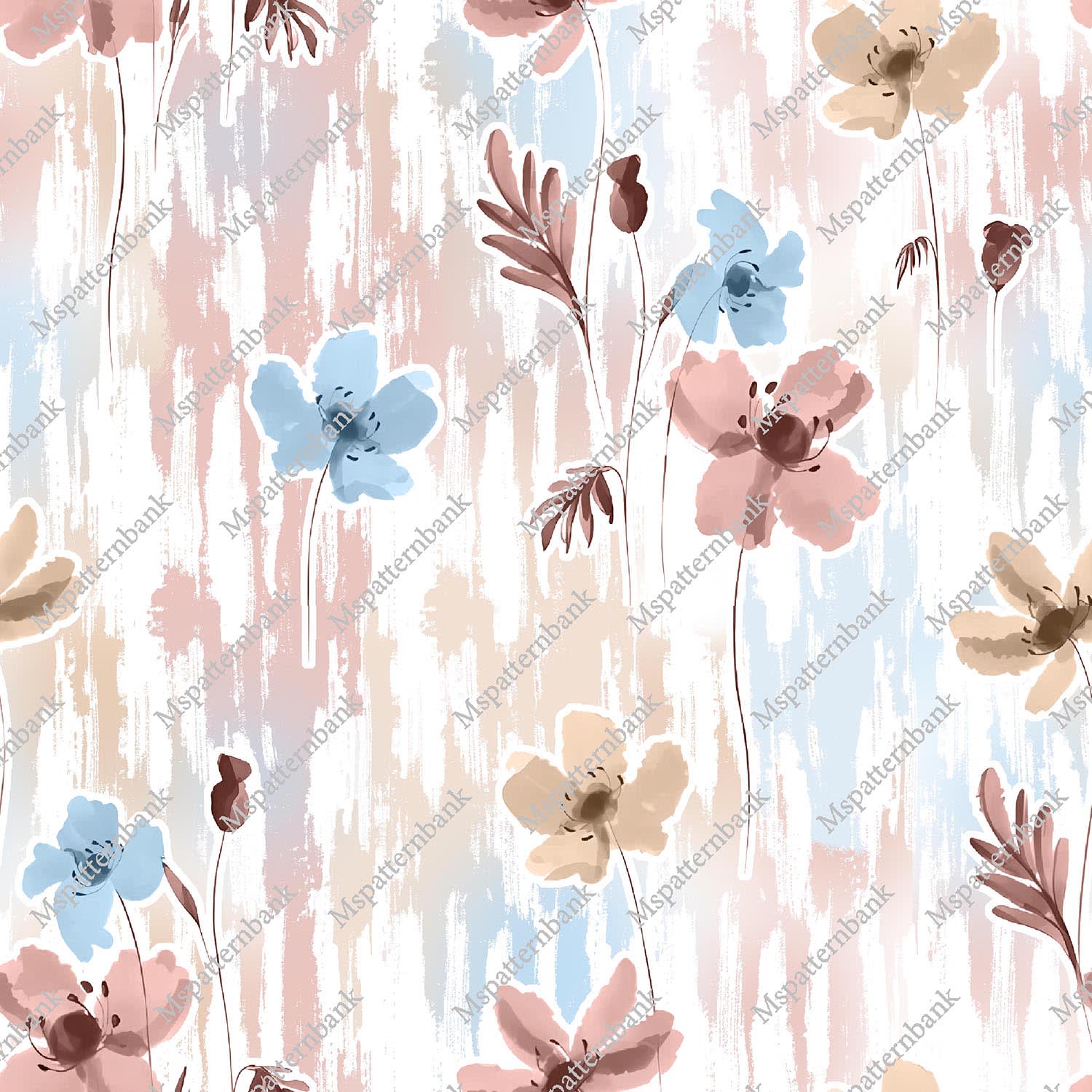 Botanical Floral Seamless Pattern