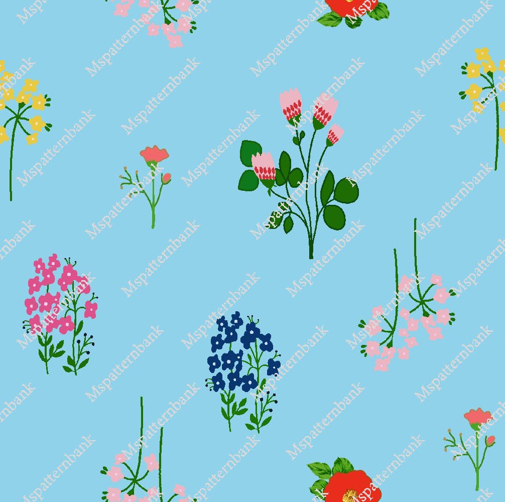 Romantic Garden Flower Seamless Pattern Design Style