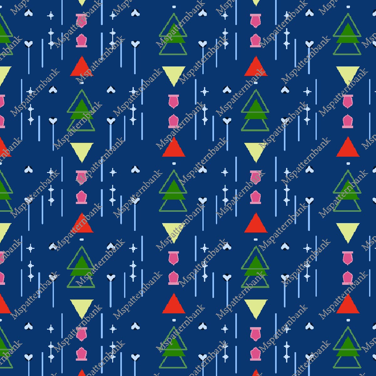 Minimal Abstract Geometric Seamless Pattern Artwork Design
