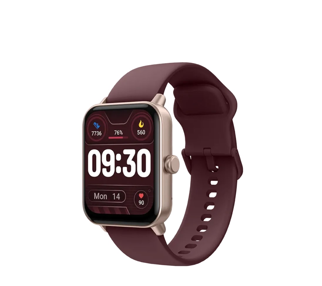 Smart saat, bordo qayışlı
