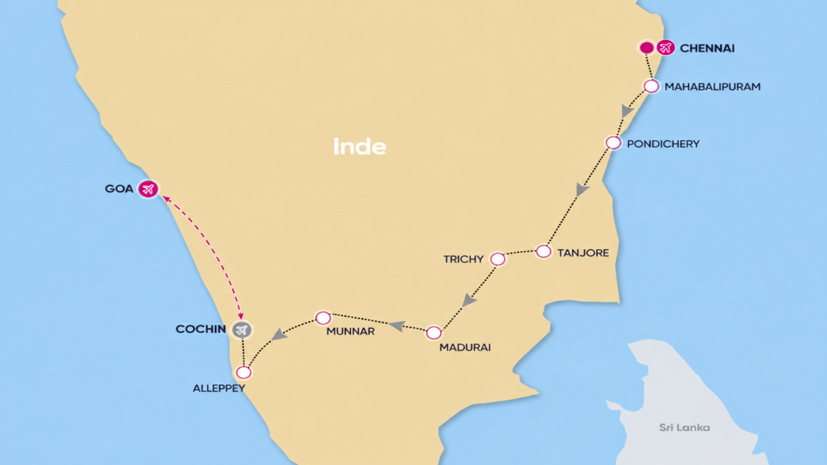 Inde du Sud et plages de Goa 3*