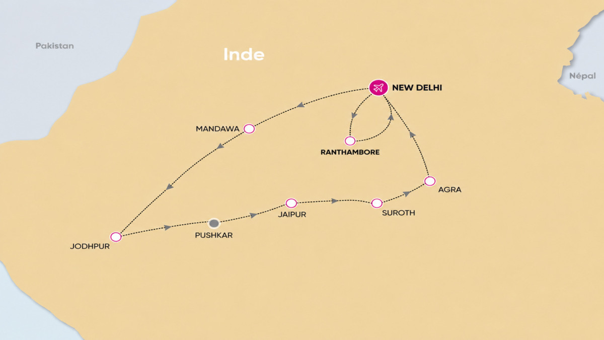 Terre des Maharajahs & Safari à Ranthambore 3*