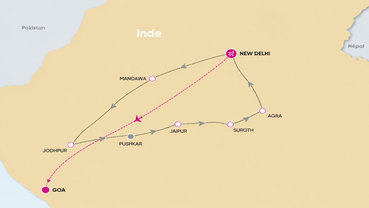 Inde du Nord des Maharajahs aux plages de Goa 3*