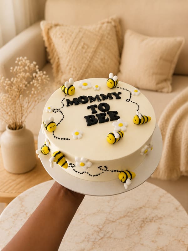 Mom To Bee - Baby Shower Cake