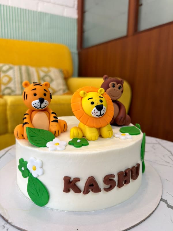 Jungle Friends Birthday Cake