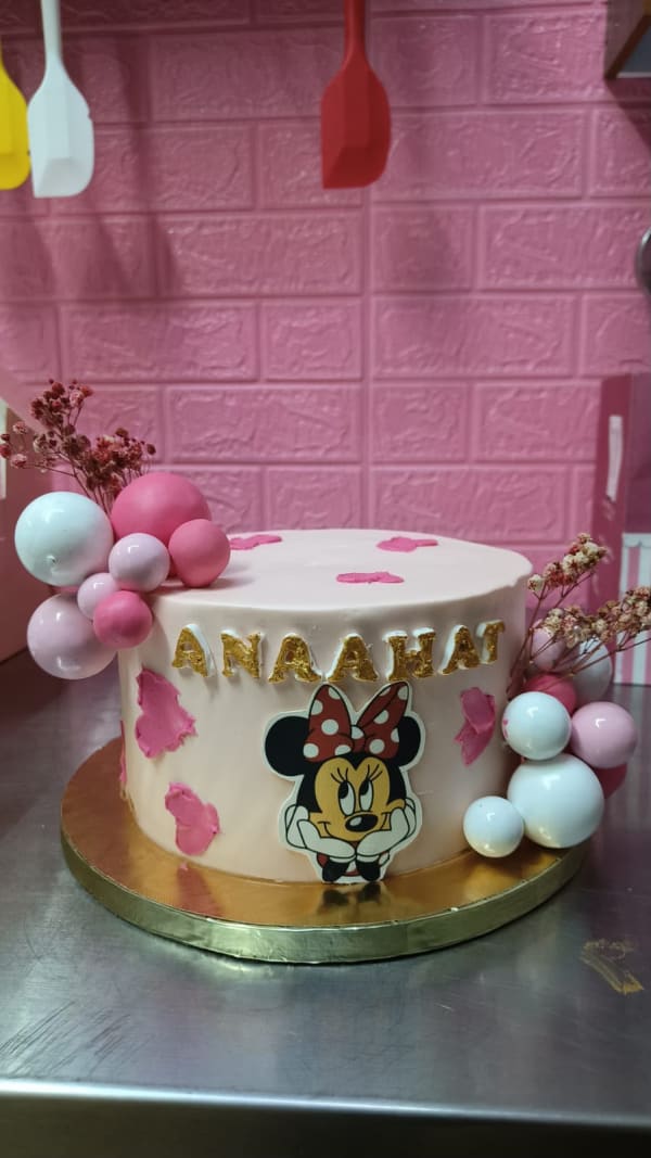 Blush Mouse Ears Cake