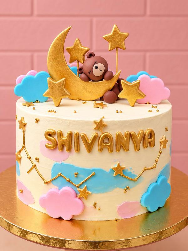 Celestial Moon Bear Cake