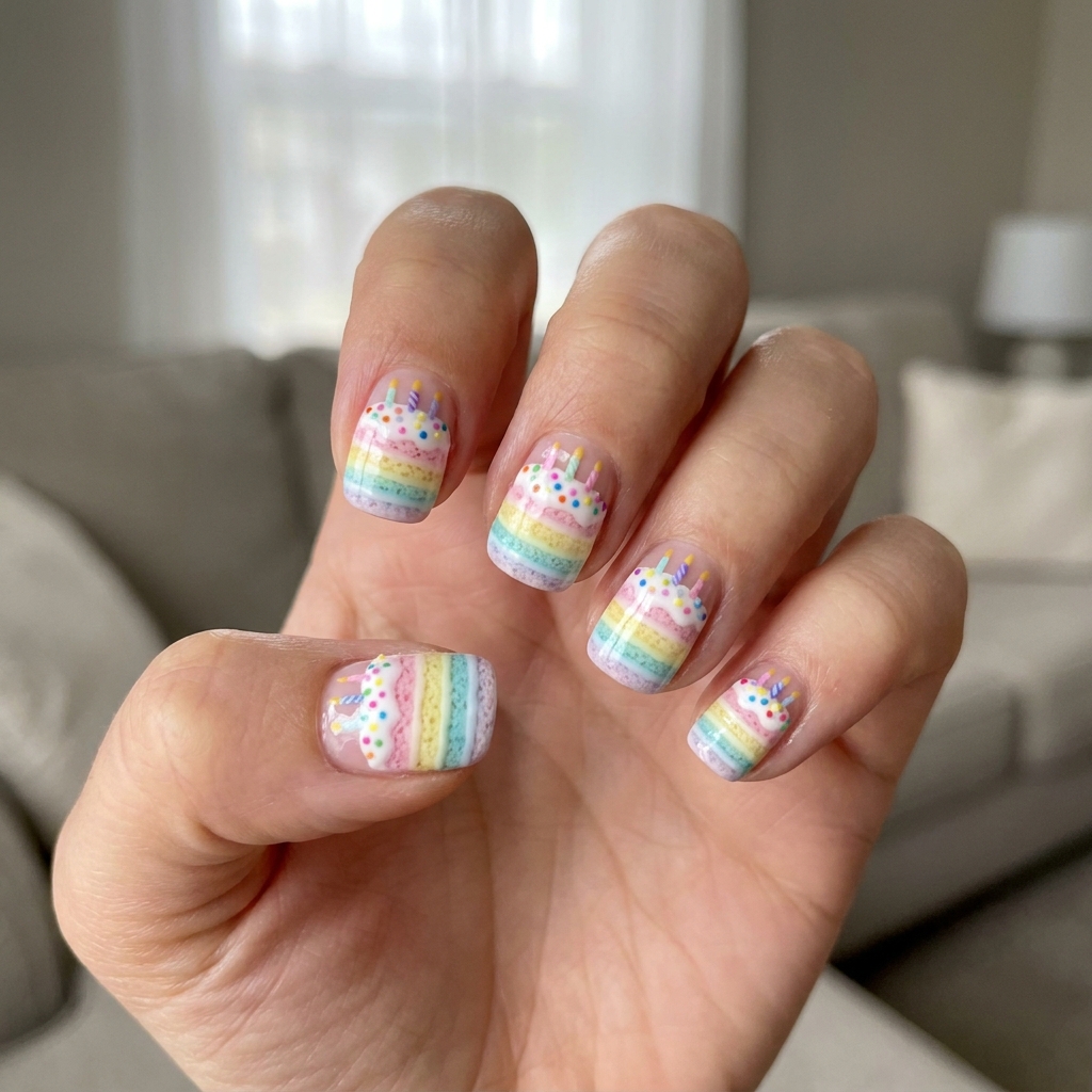 Birthday Cake Nails