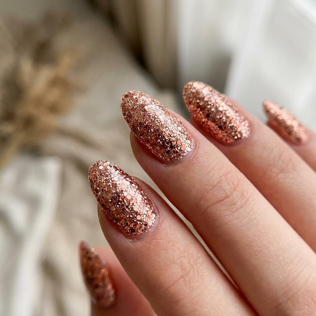 Sparkly Rose Gold