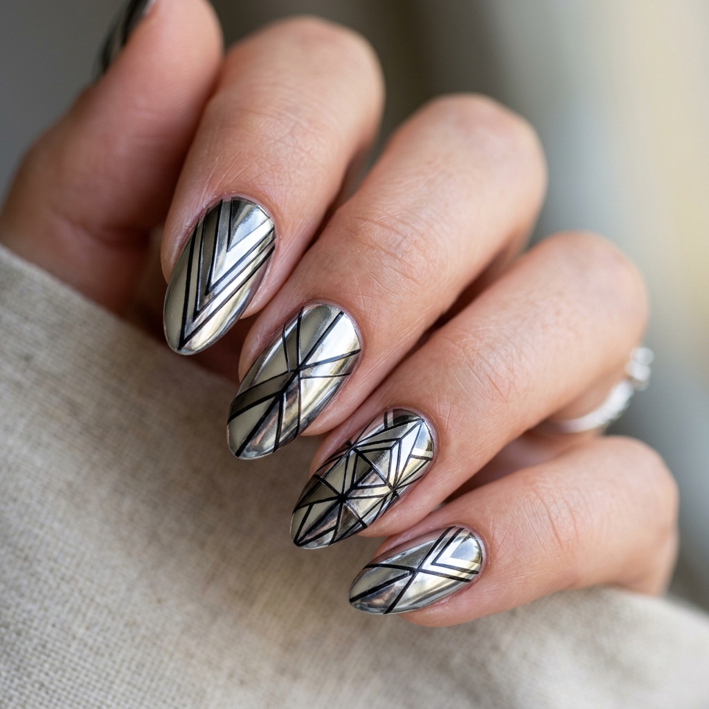 Bold Geometric Chrome
