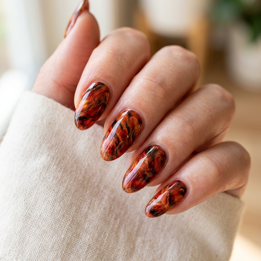 Fiery Marble Effect