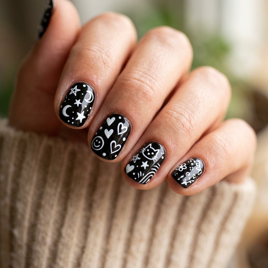 Black and White Doodles