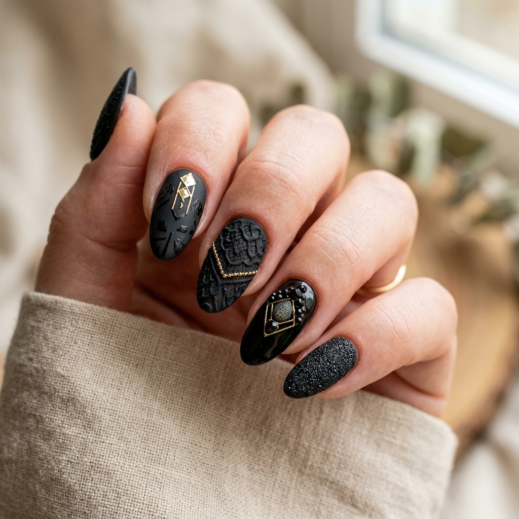 Textured Black Art