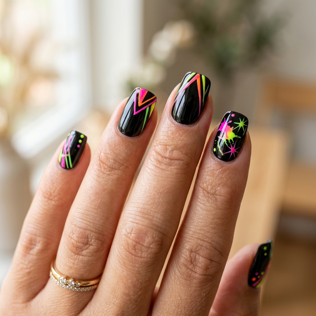 Black and Neon Pop