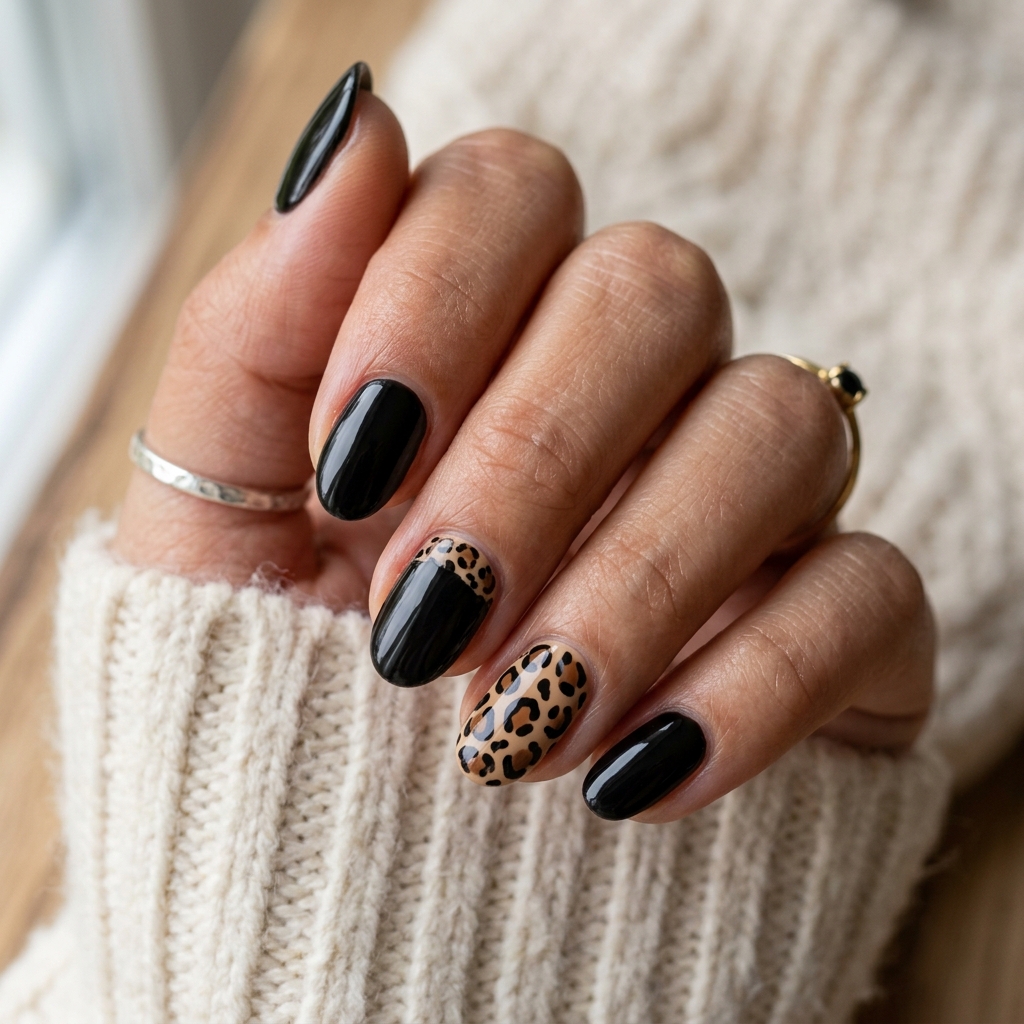 Black Animal Print