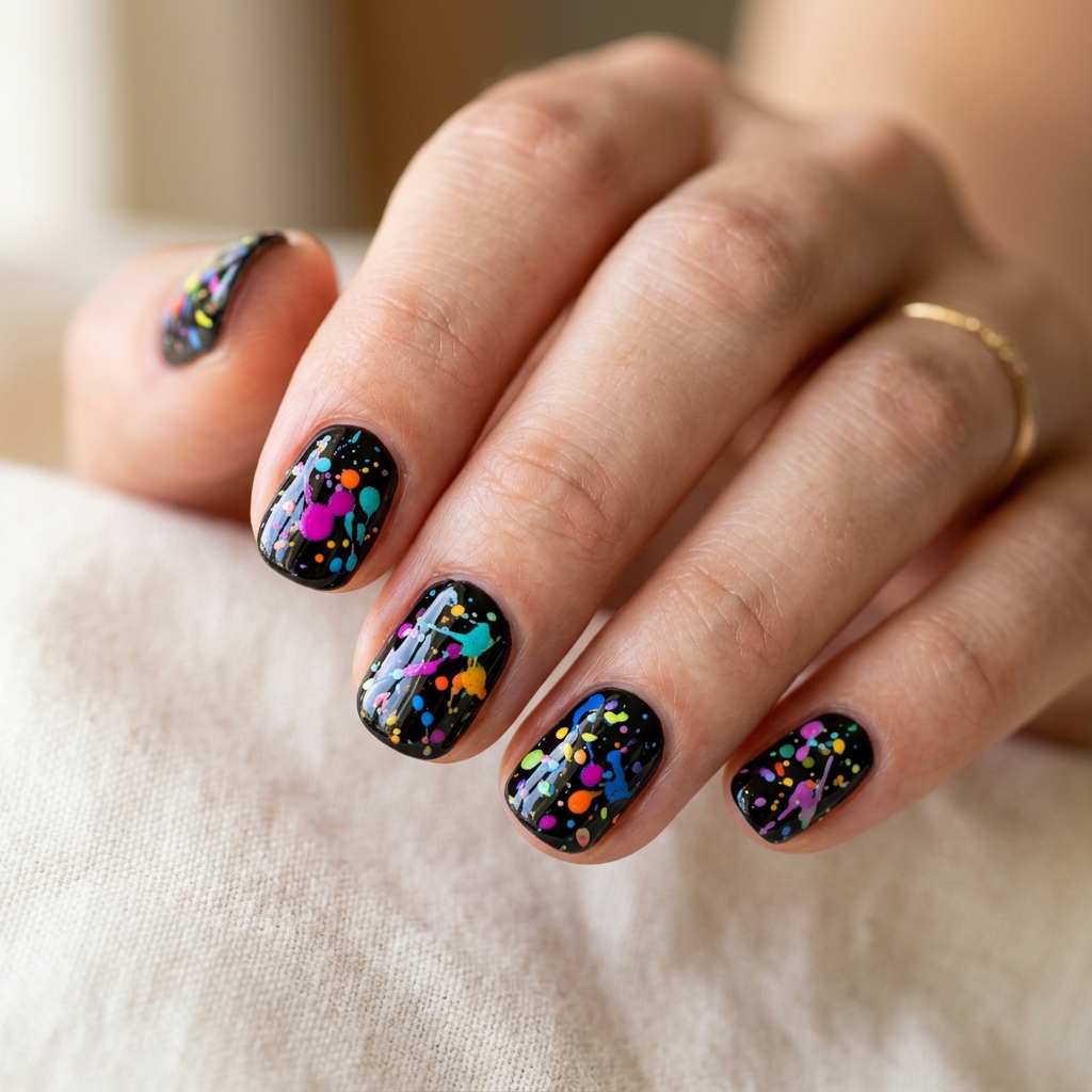Splatter Art Nails