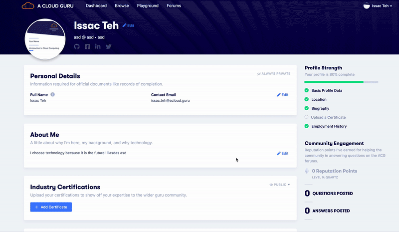 Redesigned certificate uploader