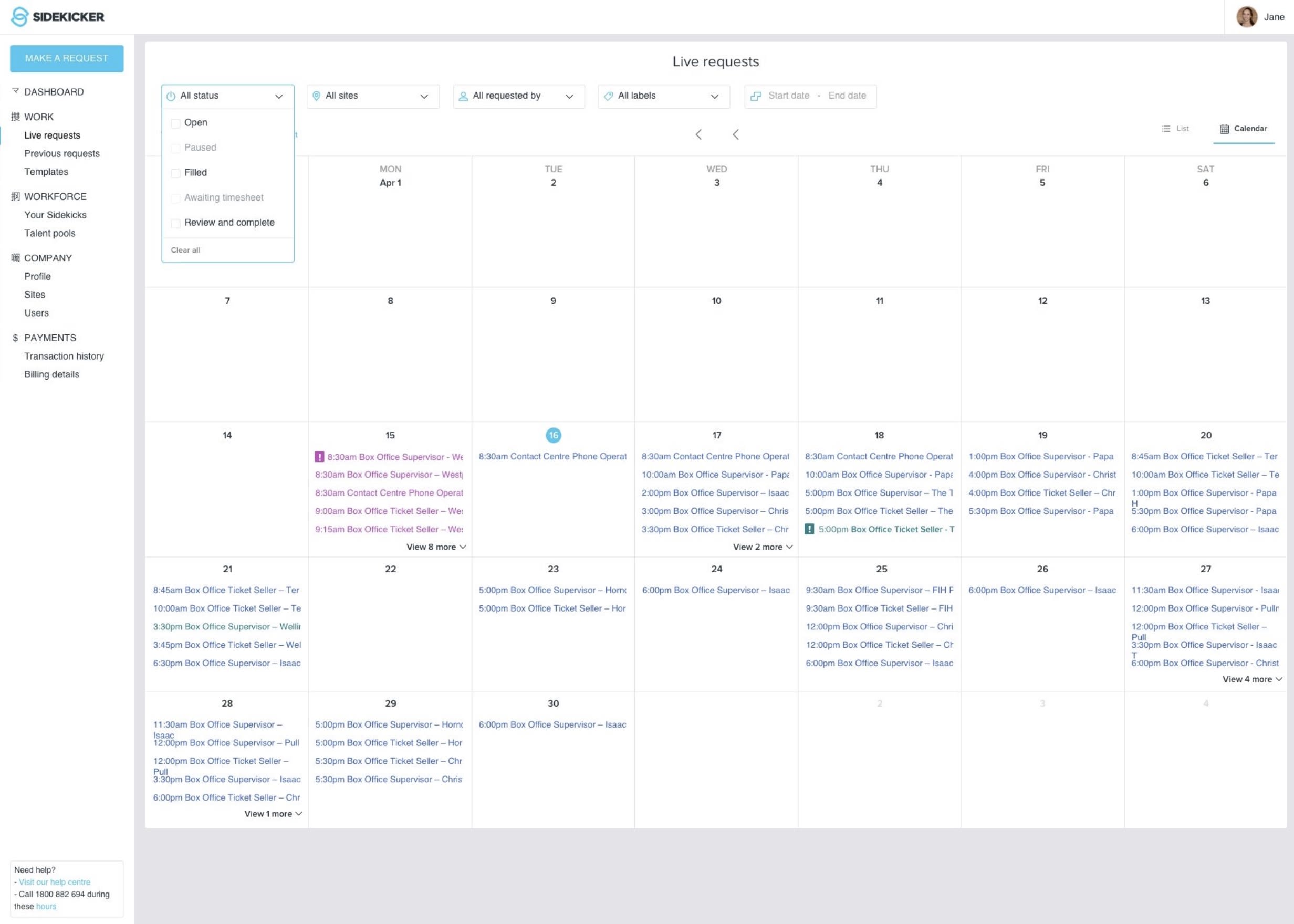 Final calendar solution