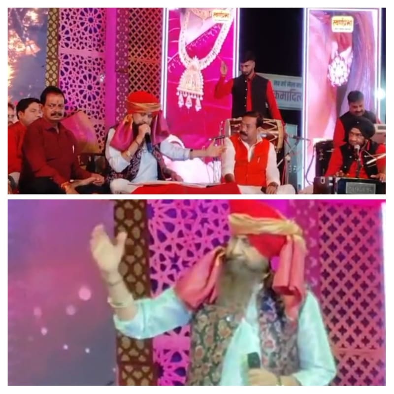 भजनों की प्रस्तुति देते लखबीर सिंह लक्खा।