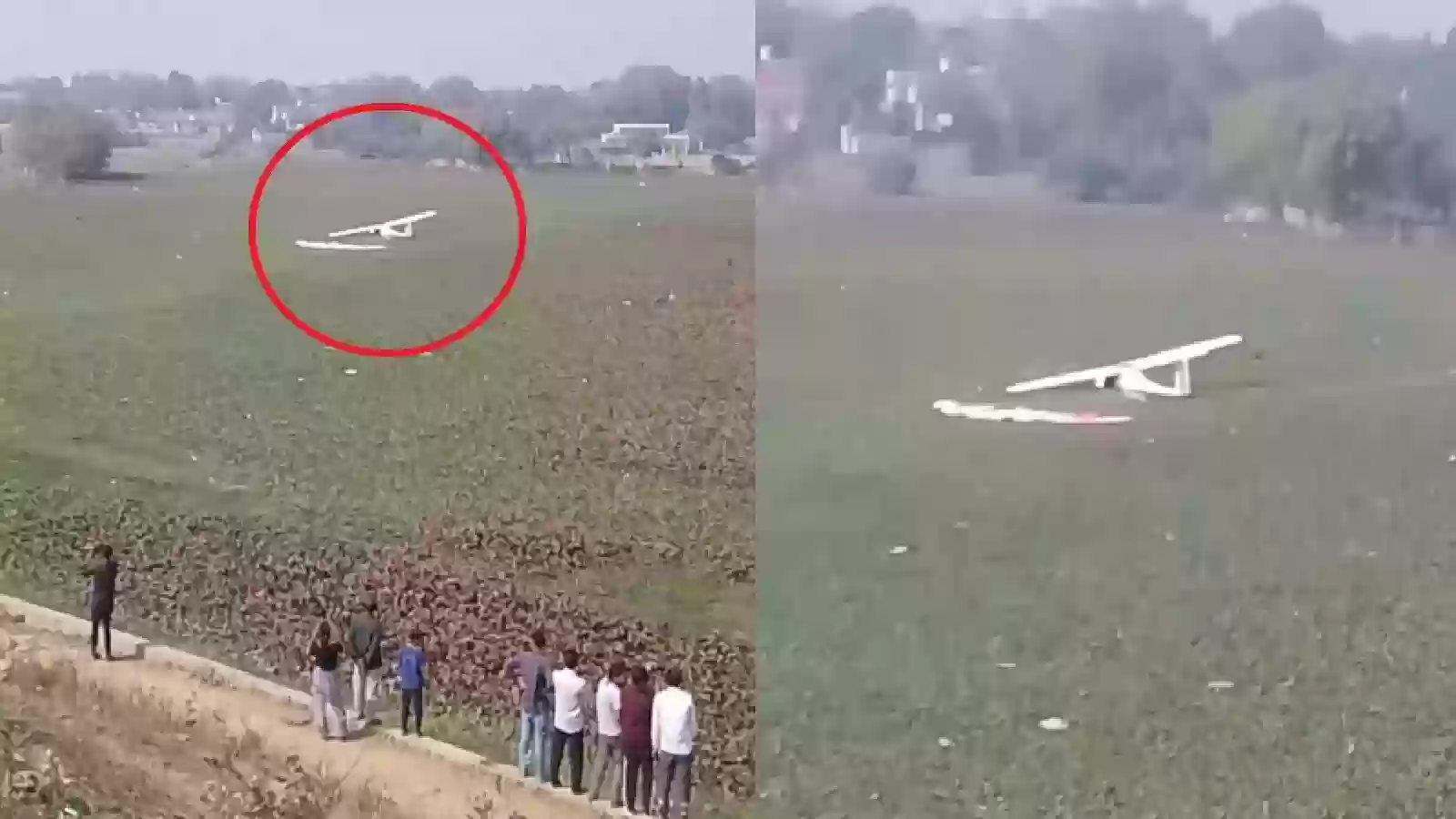 प्रयागराज में एयरफोर्स का ट्रेनिंग विमान क्रैश, तालाब में गिरा माइक्रोलाइट एयरक्राफ्ट, दोनों पायलट सुरक्षित