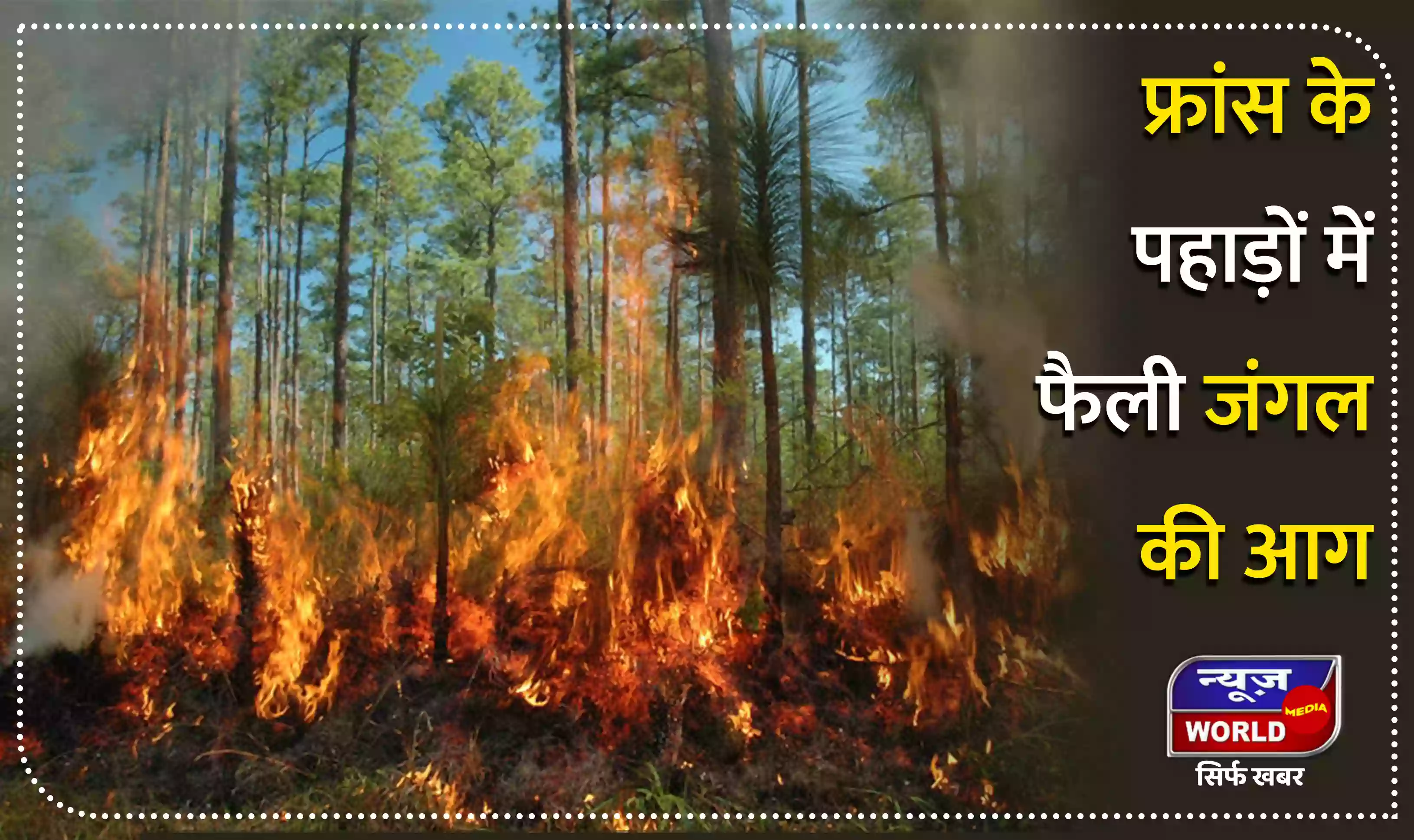 फ्रांस के पहाड़ों में फैली जंगल की आग, हजारों लोगों को निकाला गया