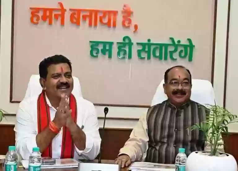 Dy CM Arun Sao and Vijay Sharma