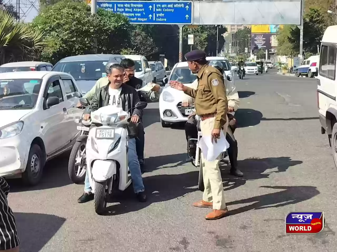भोपाल में ट्रैफिक नियम तोड़ना पड़ेगा भारी, 460 जवानों की तैनाती, 2 हजार से ज्यादा वाहनों का चालान