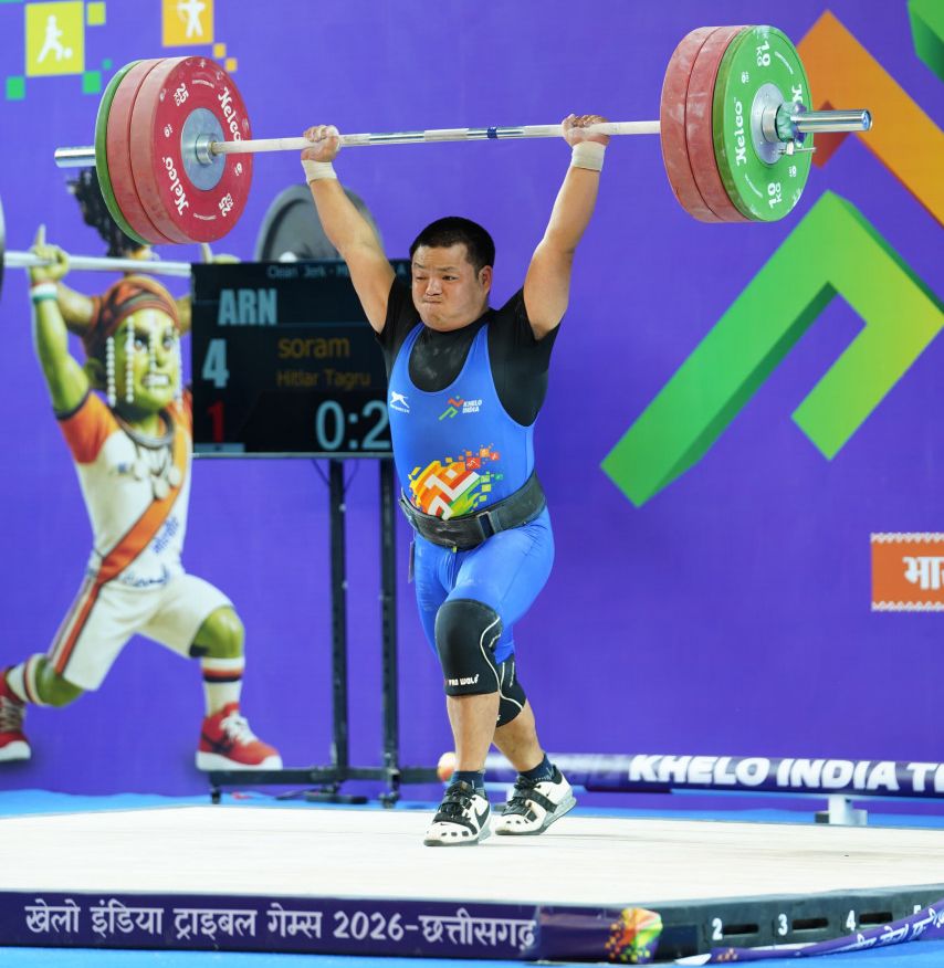 खेलो इंडिया ट्राइबल गेम्स के भारत्तोलन पुरुष वर्ग के 88 किलोग्राम भार वर्ग में अरुणाचल के रुबा ताडु बने चैंपियन
