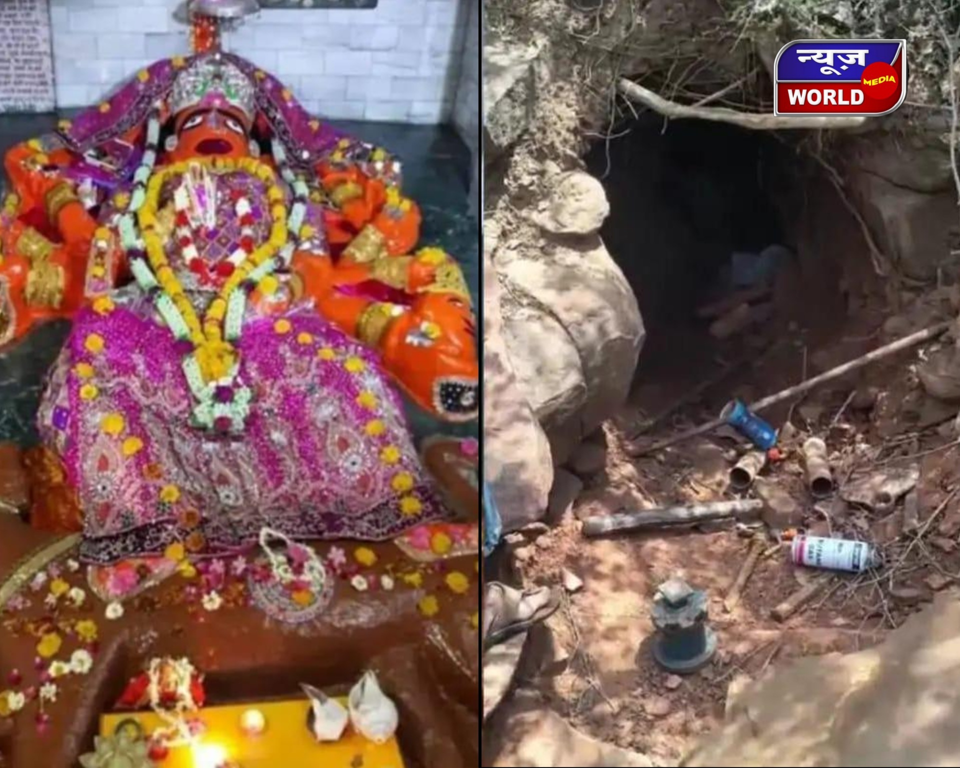 नरवर किले में खजाने के लालच में 40 फीट सुरंग, मंदिर तक पहुंचे दफीना चोर—सुरक्षा पर बड़े सवाल